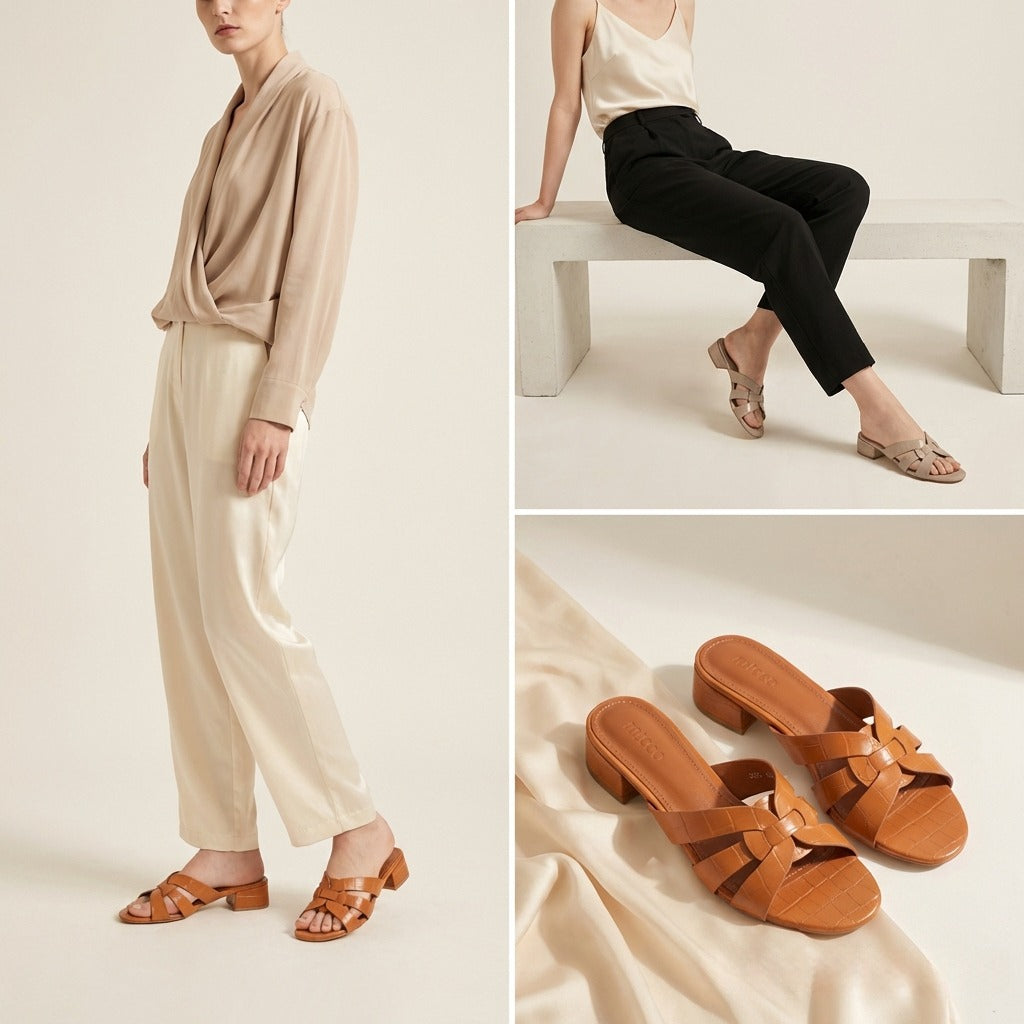MICCO Woven Heeled Sandals Model 3878-520
