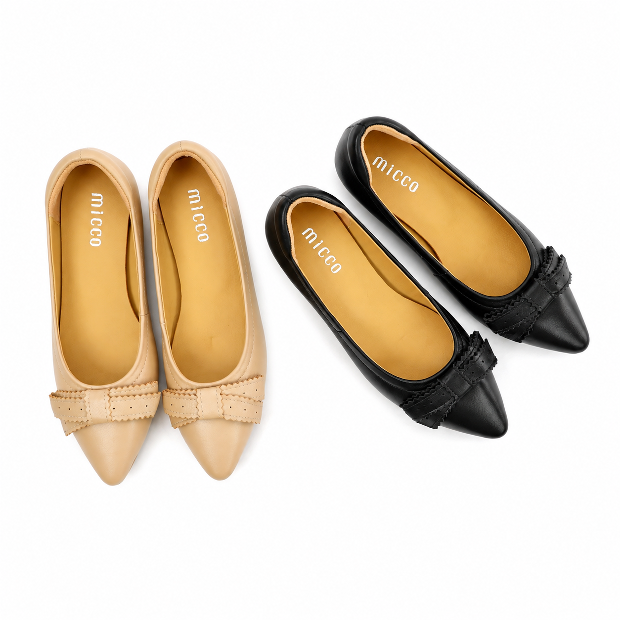 MICCO Pointed-Toe Ballet Flats 670A-9