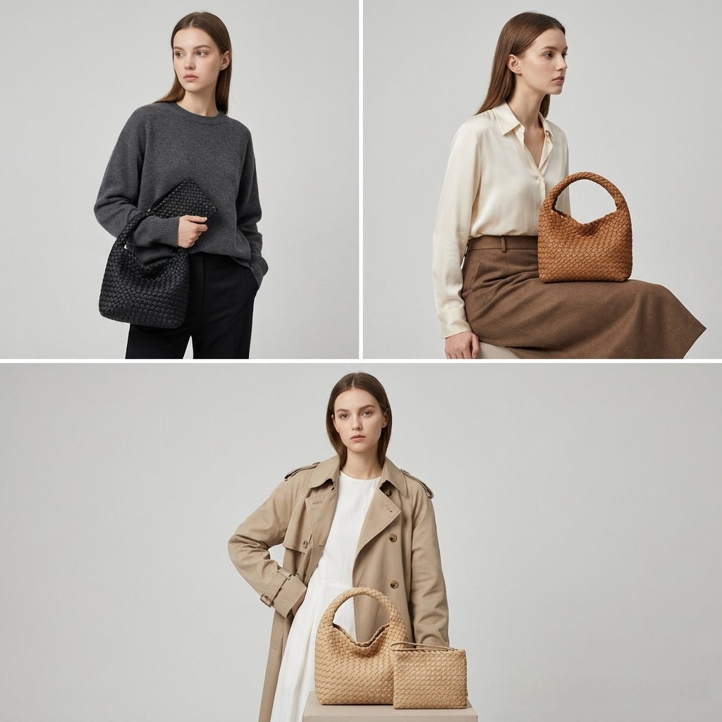 PU leather Woven Bag Model B1682