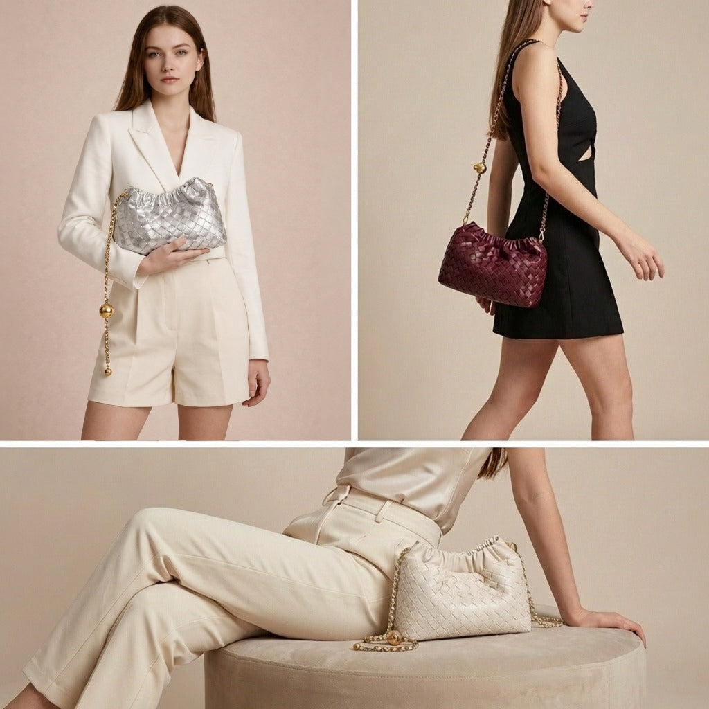 Hand-Woven Bag Classic Style Shoulder Messenger Bag Model B1849