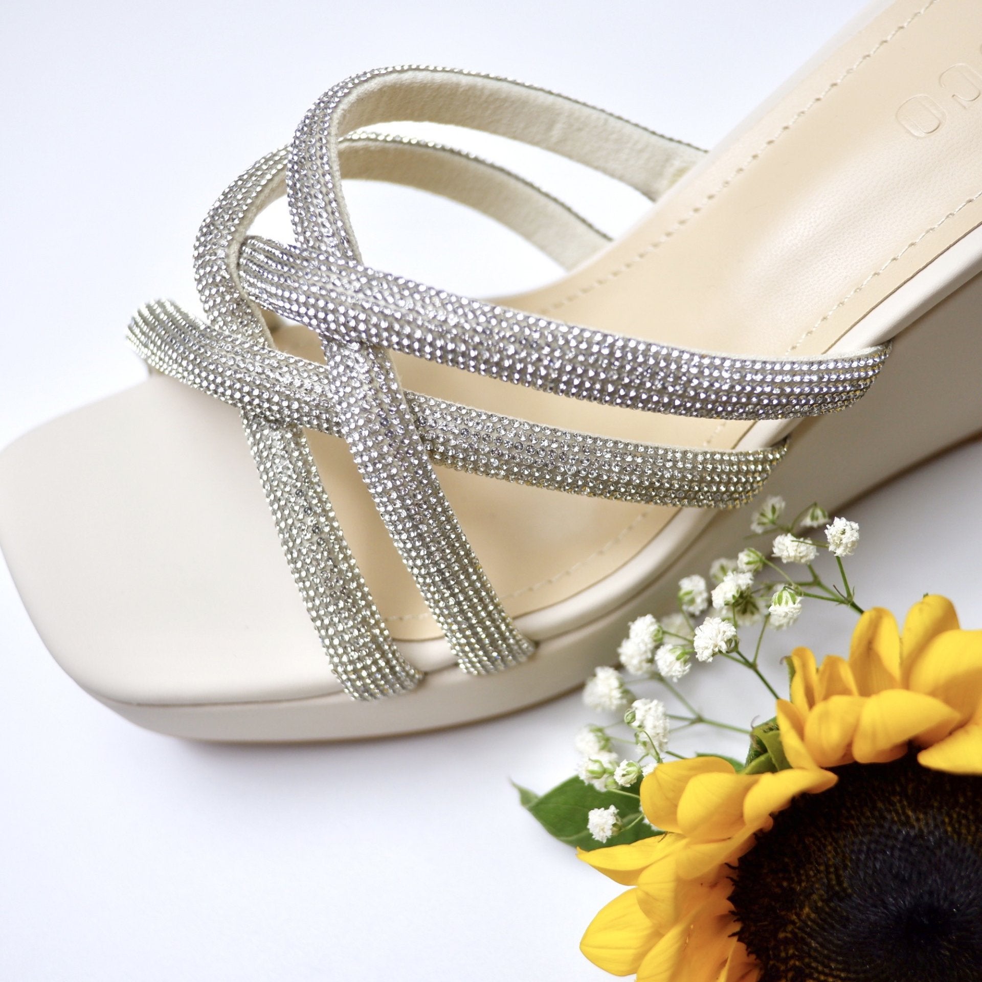 MICCO Rhinestone Wedge Sandals Model 398-25