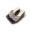 MICCO Rhinestone Wedge Sandals Model 398-25