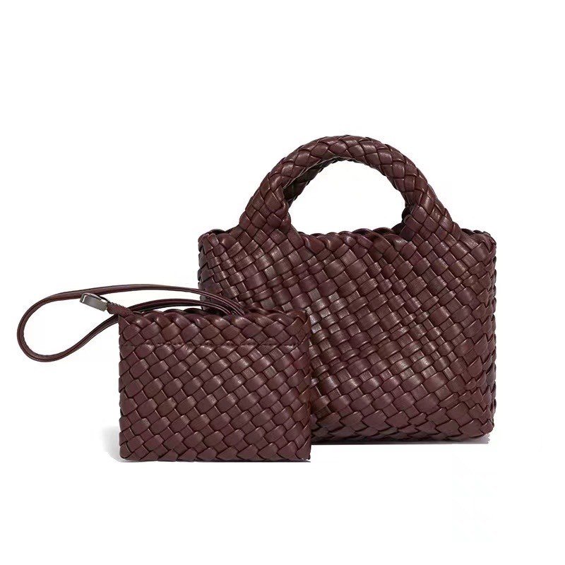 PU woven leather shopping bag Model B1671