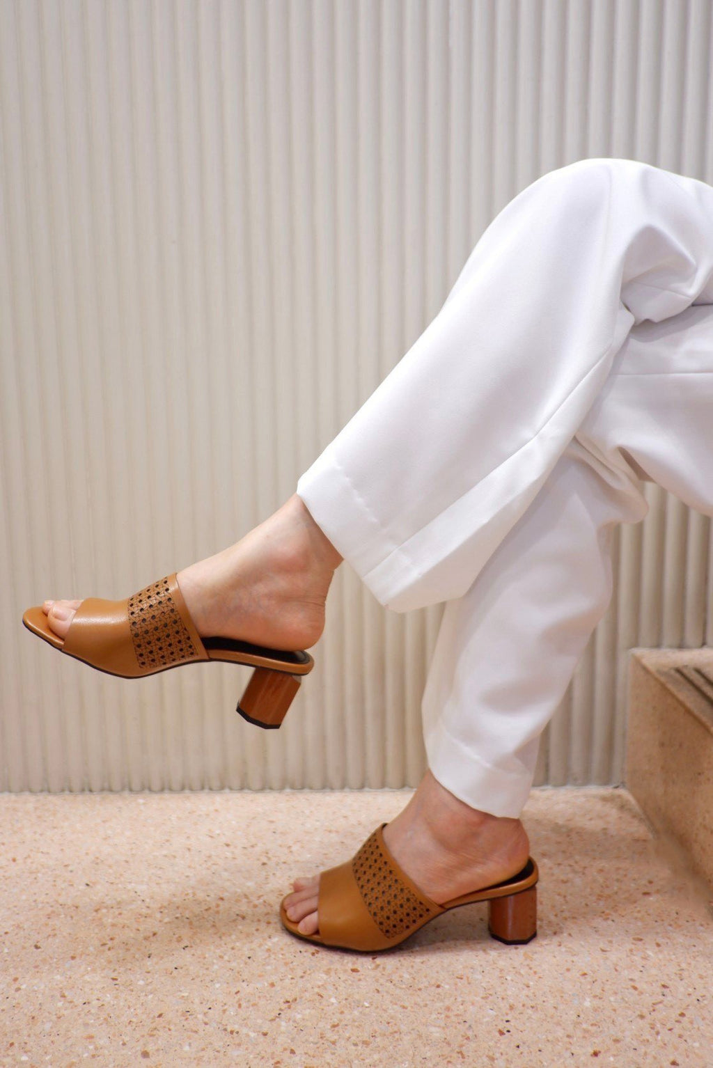 MICCO Genuine Leather Heeled Sandals Model 4689-10