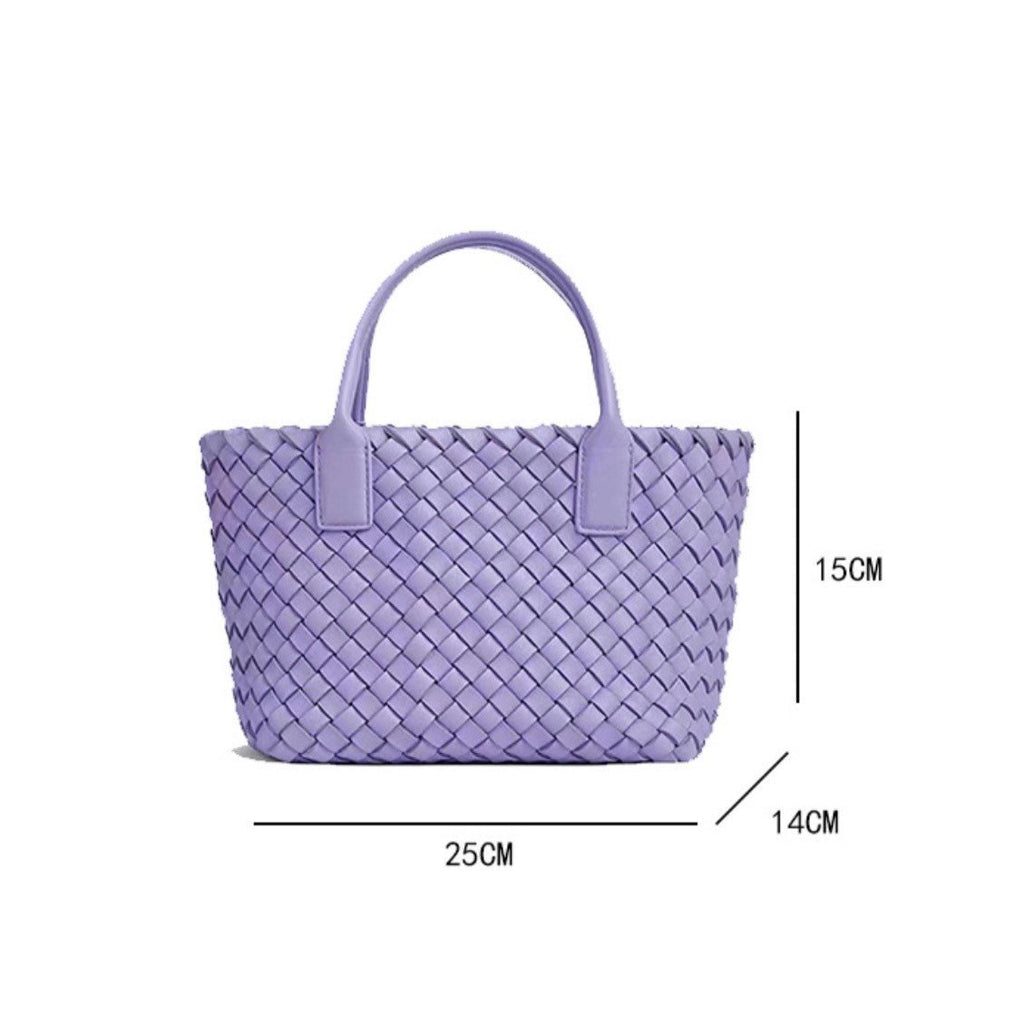 PU Woven Leather Handbags Model B1736-1