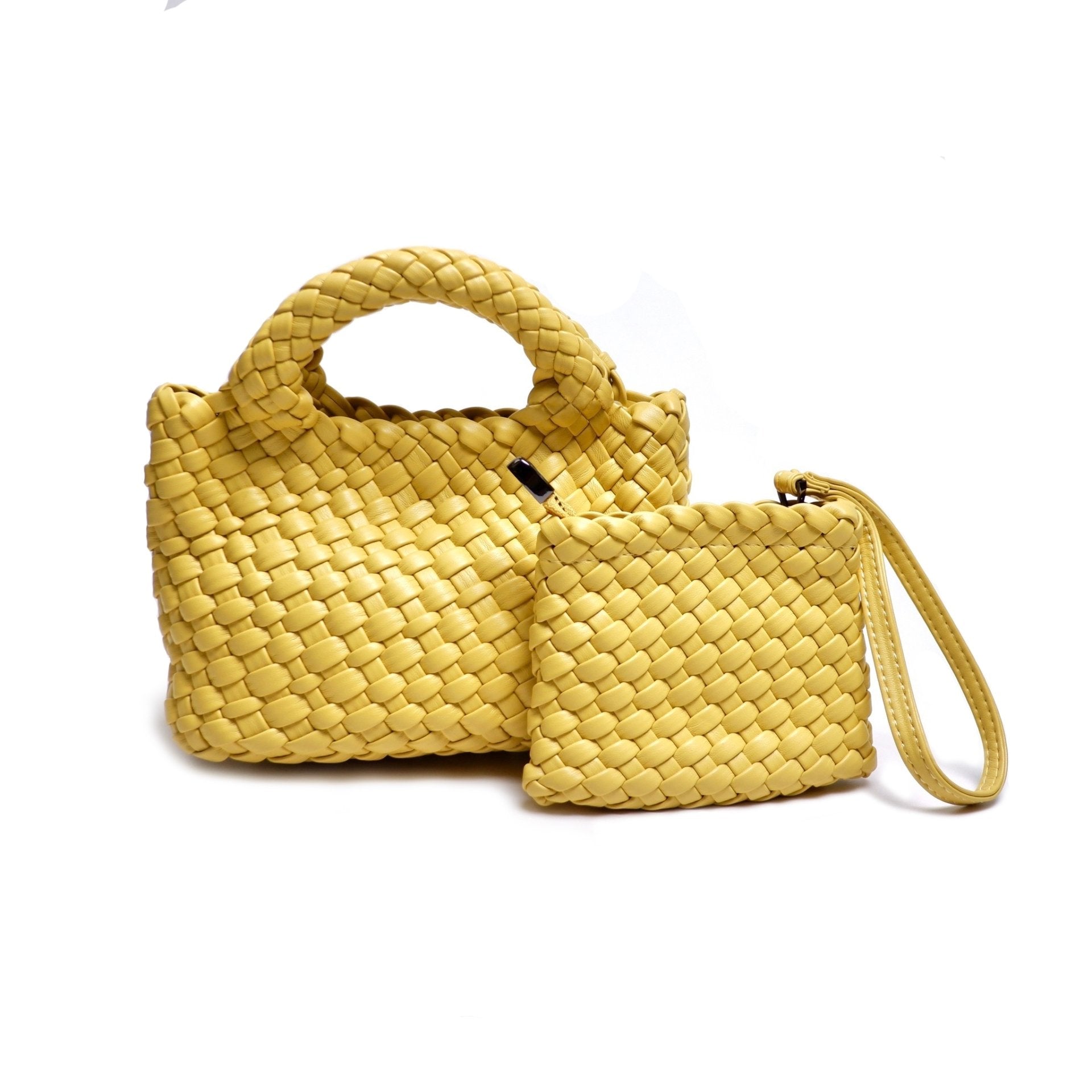 PU woven leather shopping bag Model B1671