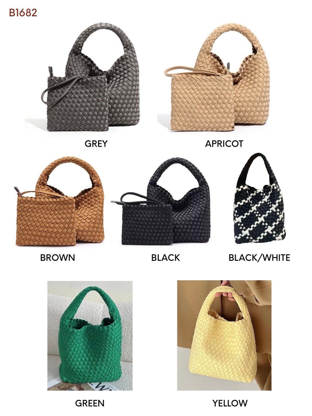 PU leather Woven Bag Model B1682