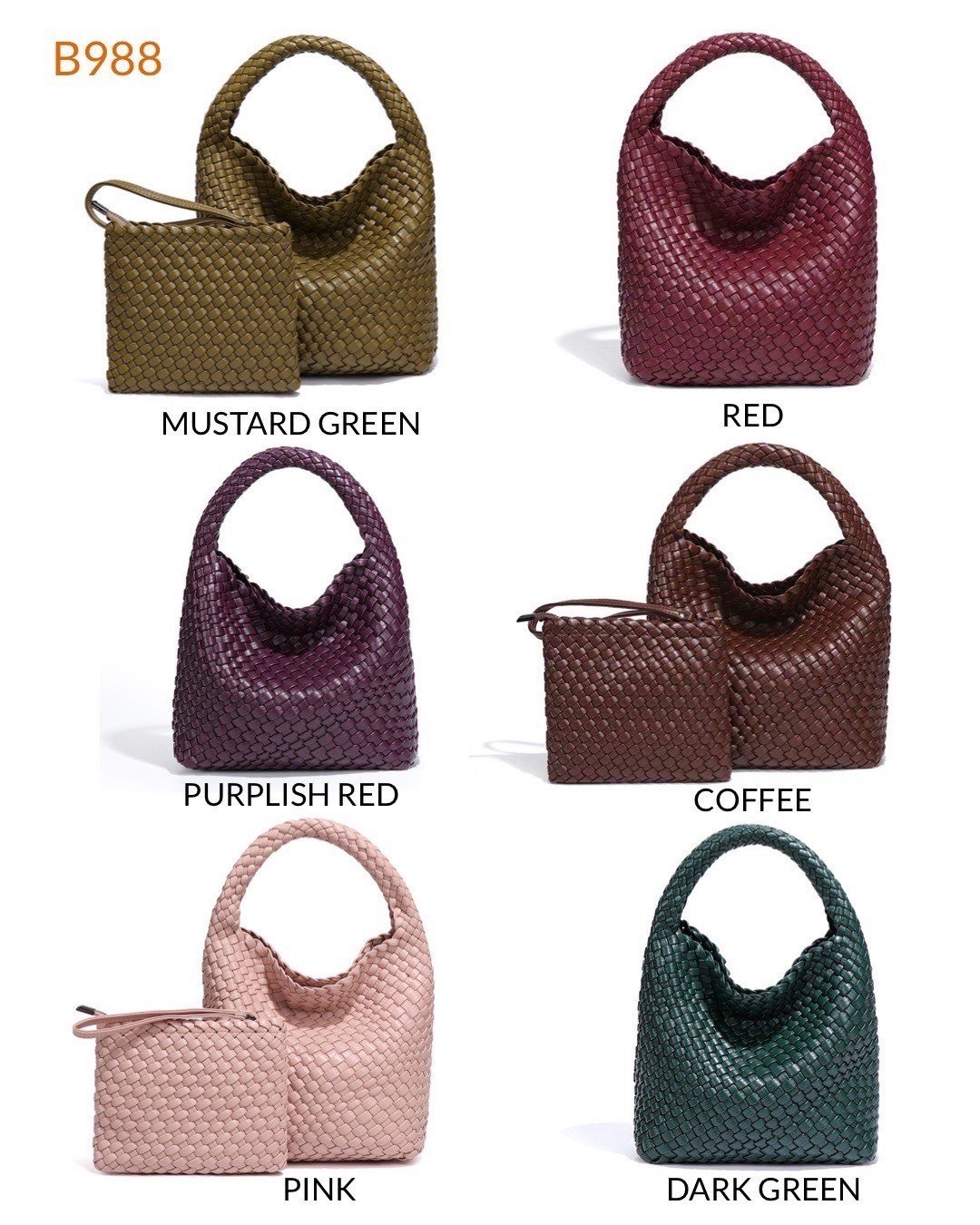 PU leather Woven Bag Model B988