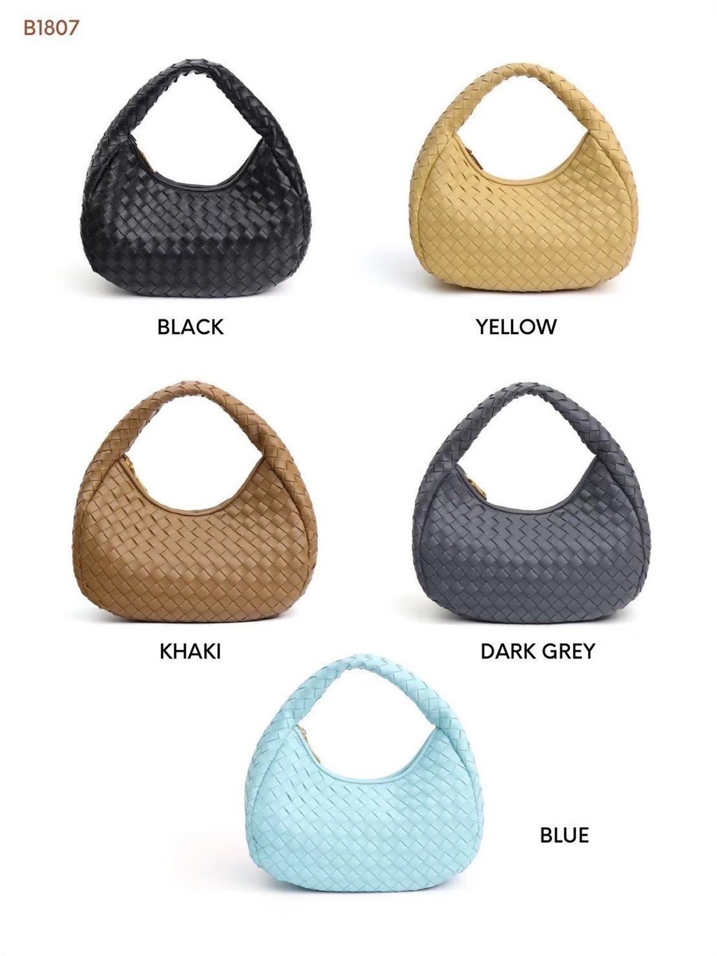 PU woven leather Handbags Model B1807