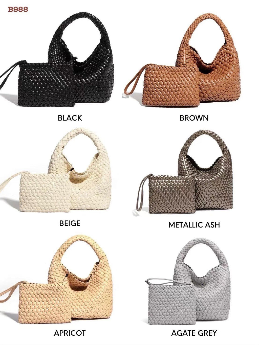 PU leather Woven Bag Model B988