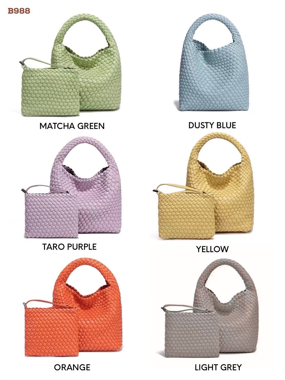 PU leather Woven Bag Model B988
