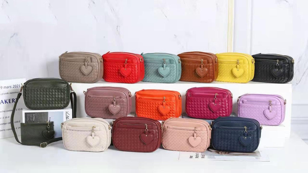 Small Woven Bag With Long Strap Model 5236