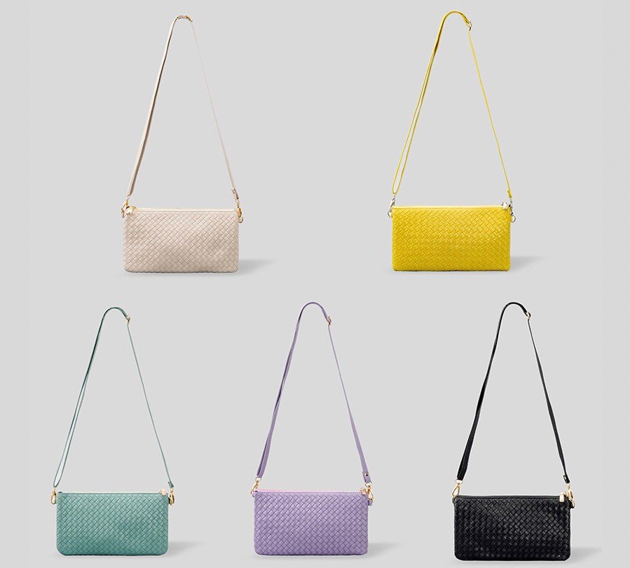 Woven Cutch Bags with cross body strap Model 31168