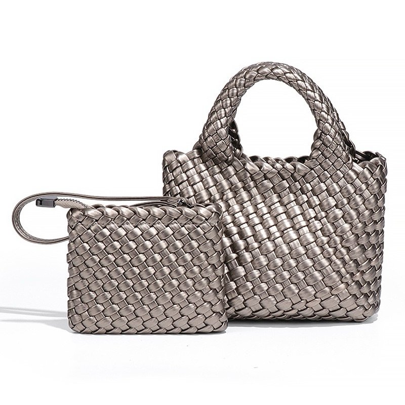PU woven leather shopping bag Model B1671