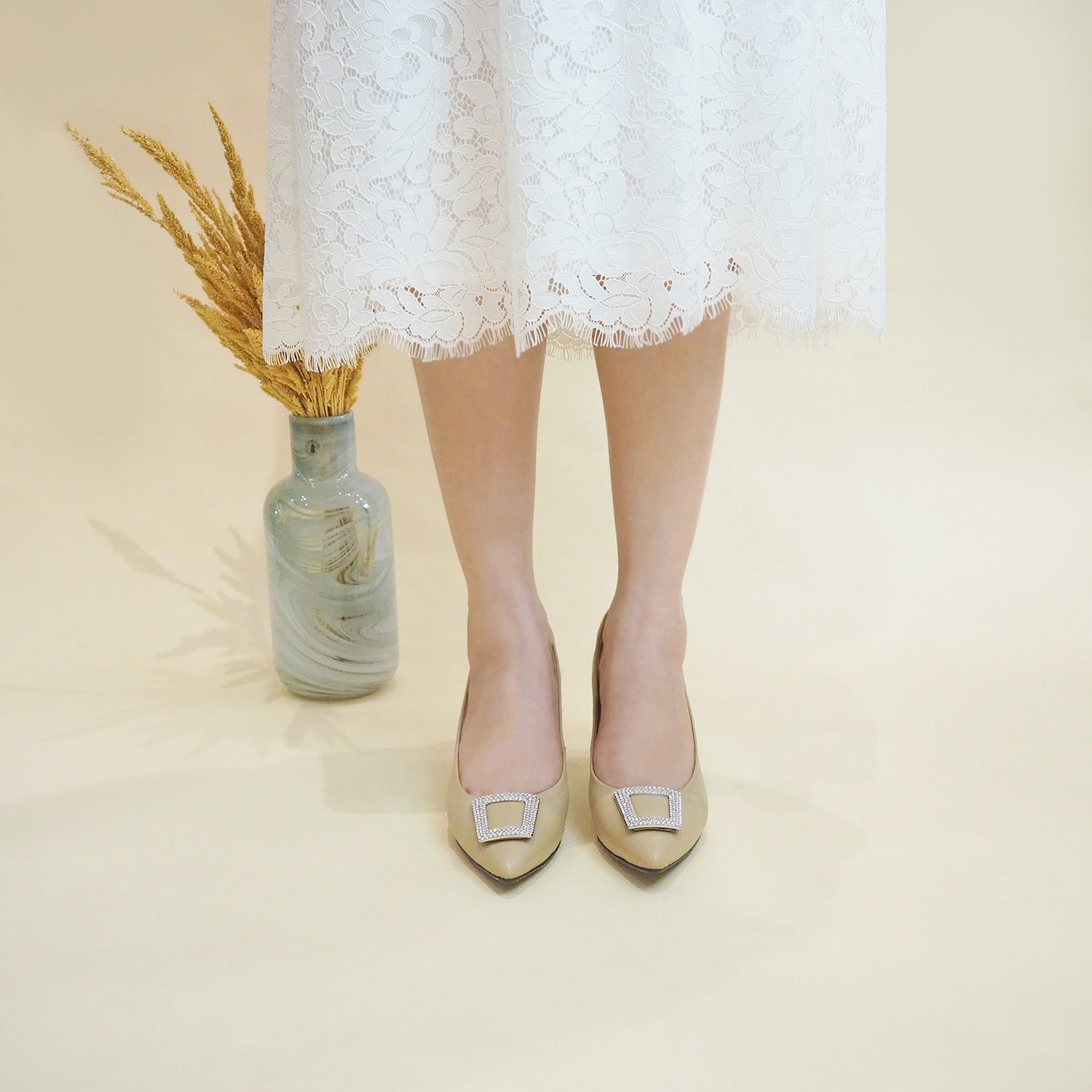 MICCO High Heeled Pumps decorated with crystals Model 2009-64