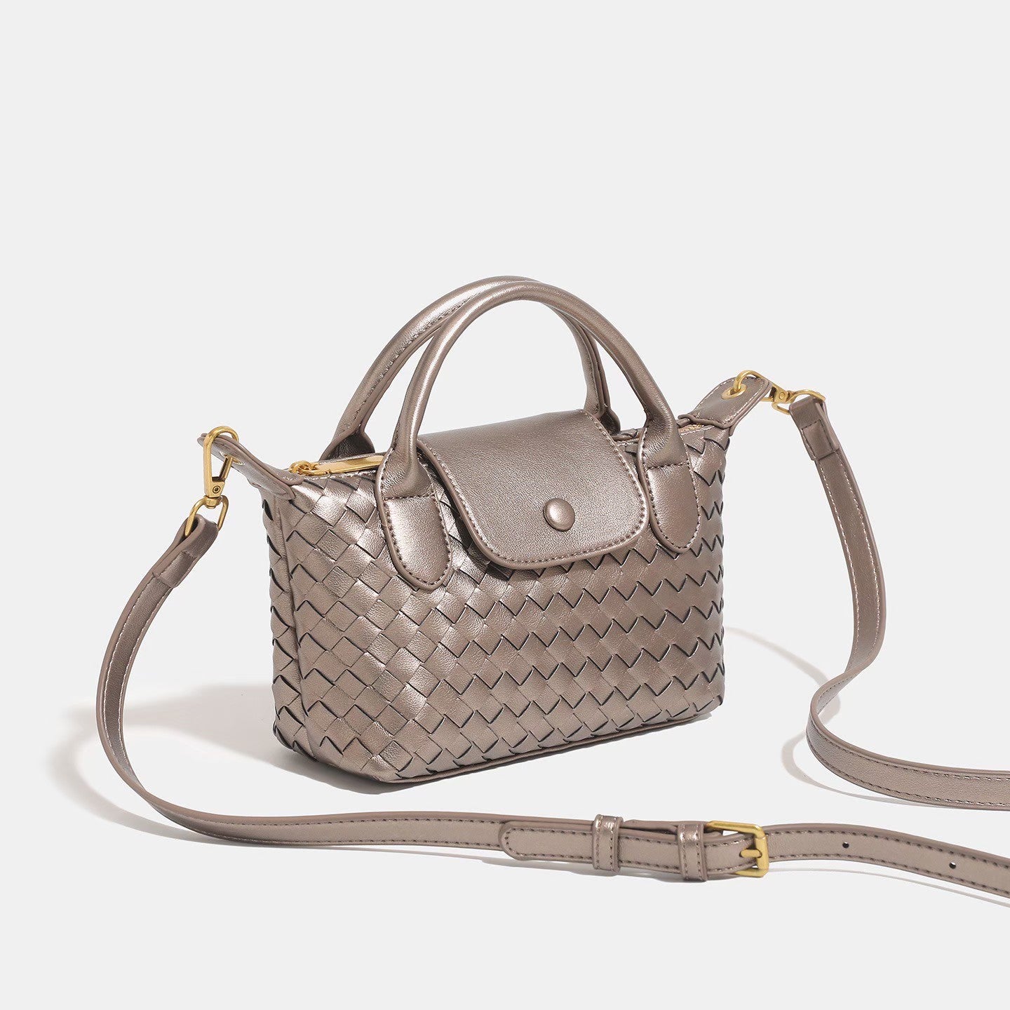 PU woven leather Handbags Model B1767