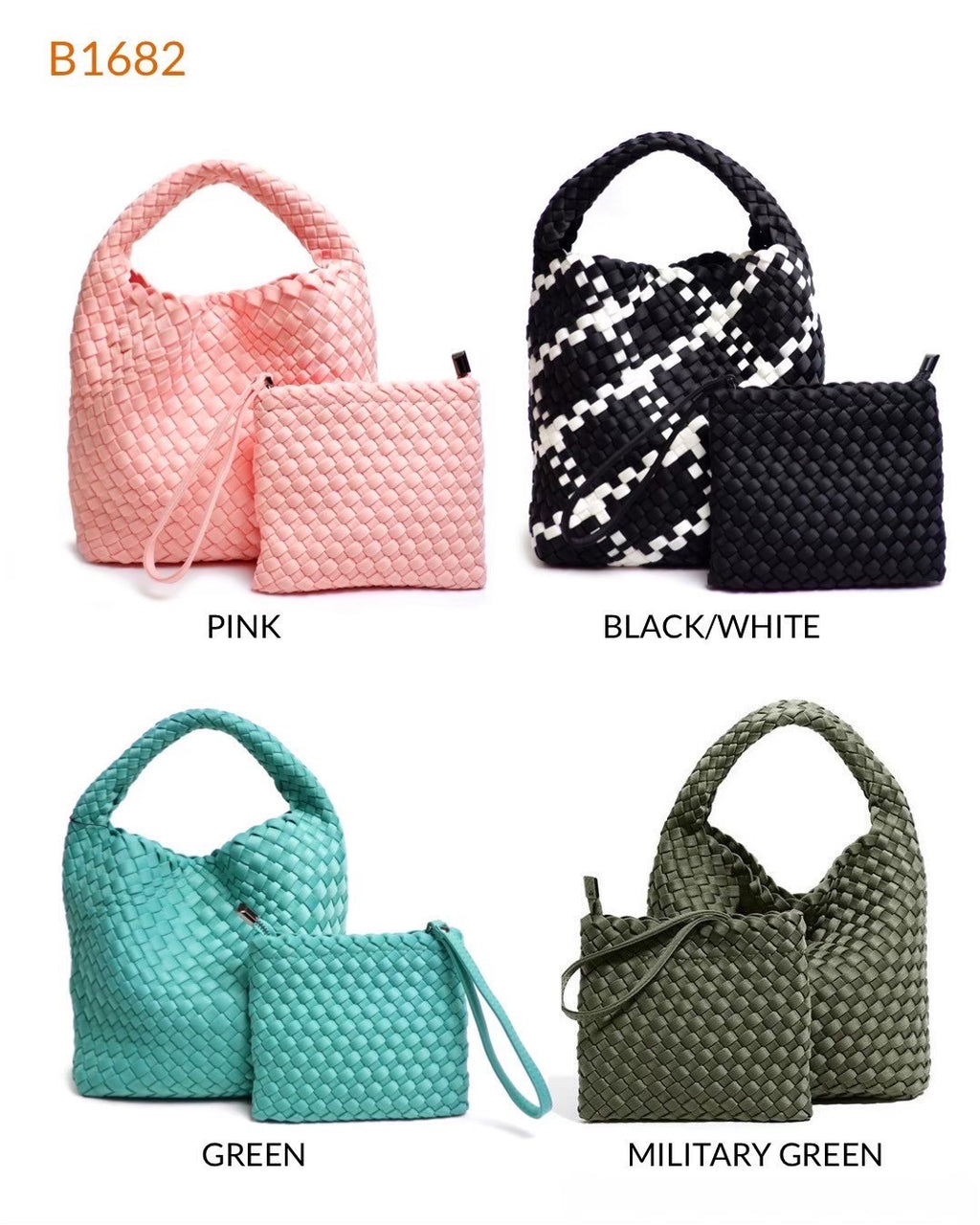 PU leather Woven Bag Model B1682