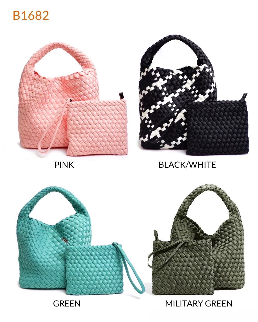 PU leather Woven Bag Model B1682