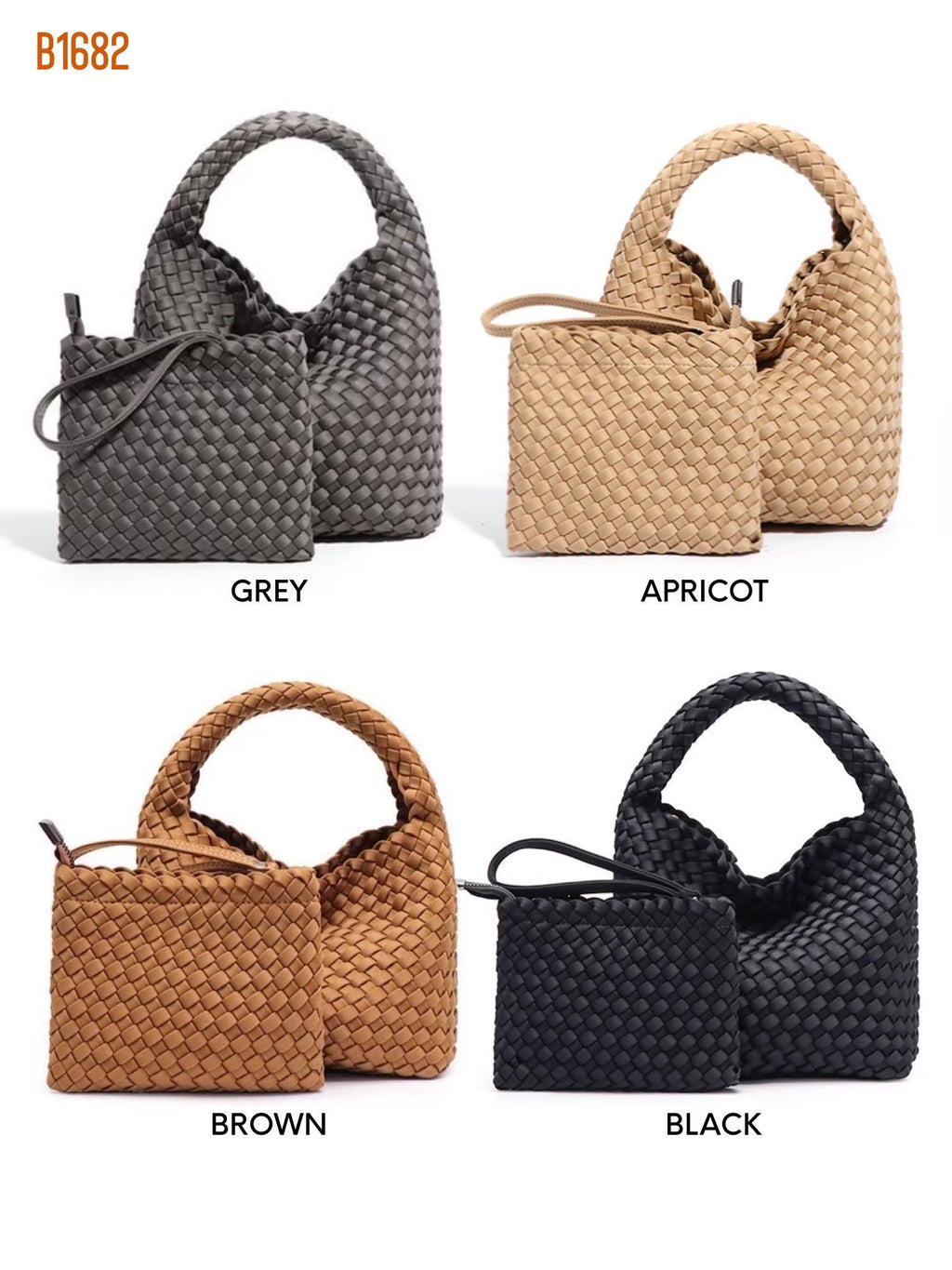 PU leather Woven Bag Model B1682