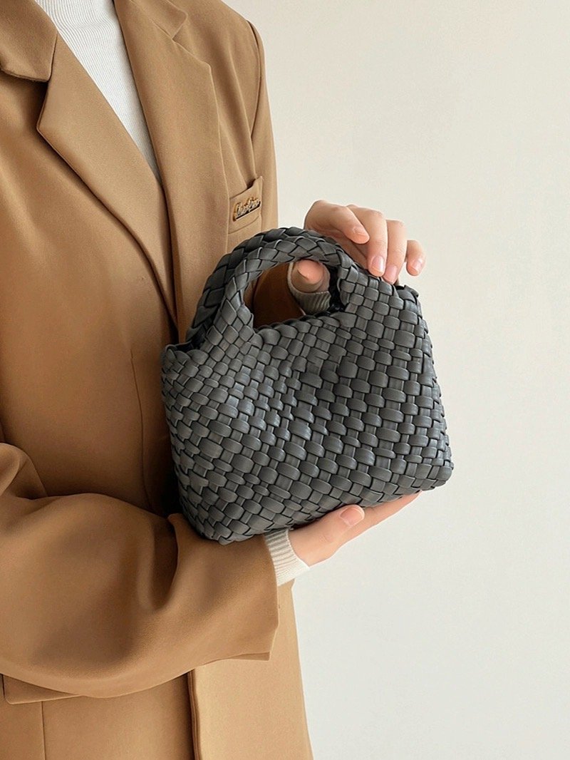 PU woven leather shopping bag Model B1671