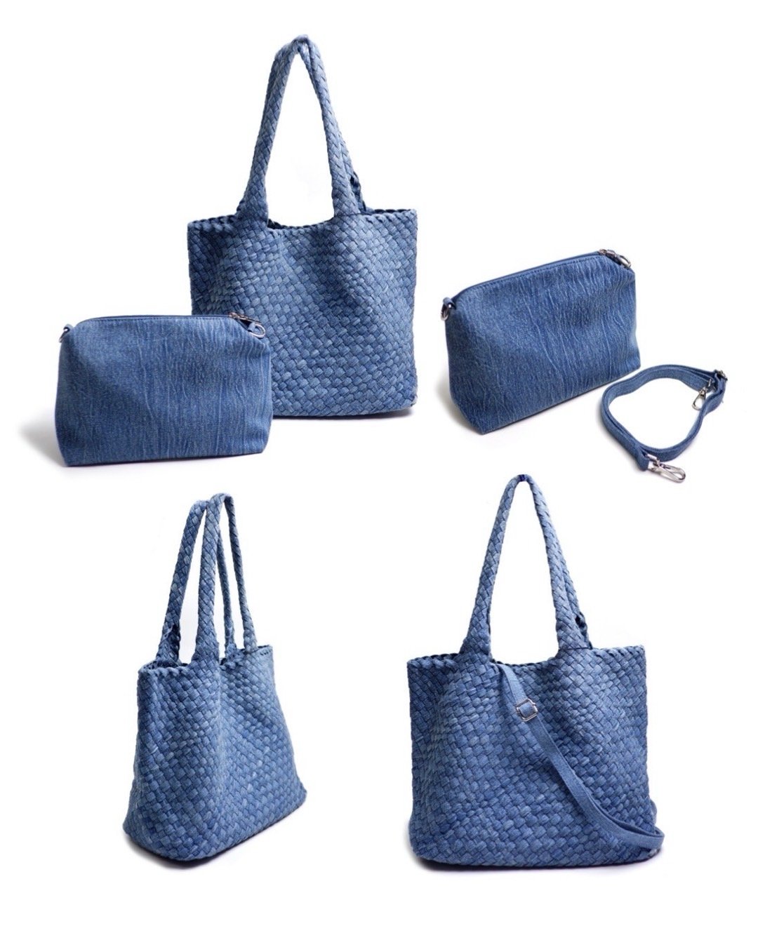 Handbags Model F249-1 Size M (Jean fabric)