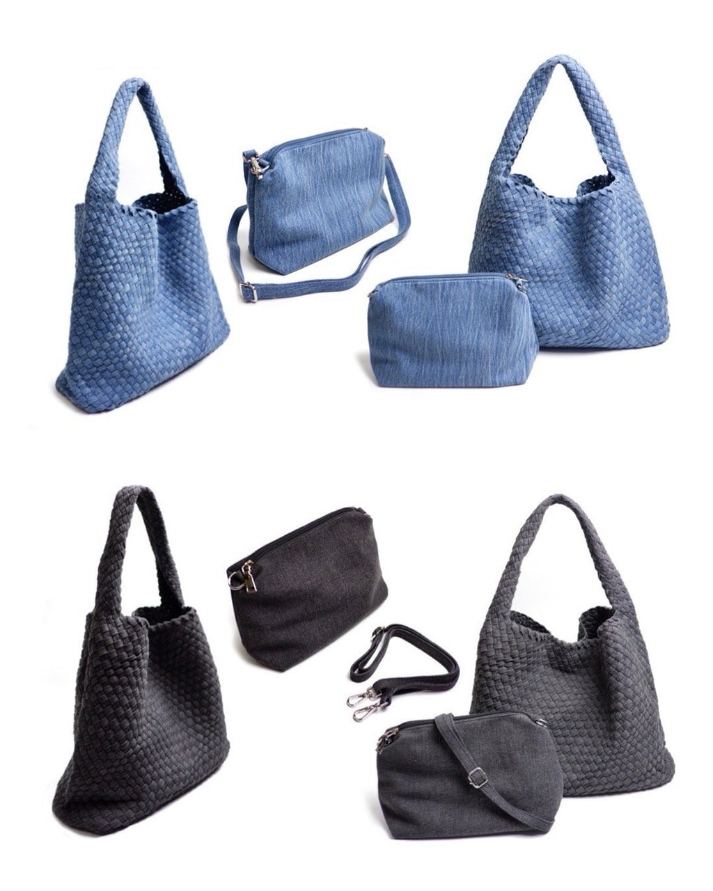 Woven Denim Handbags Model B1683-1