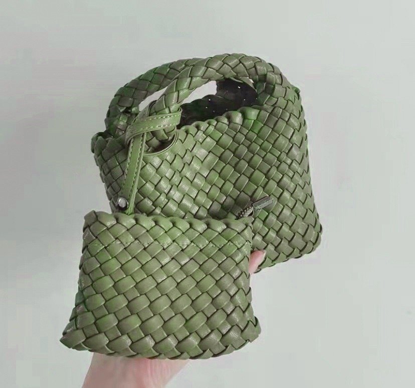 PU woven leather shopping bag Model B1671