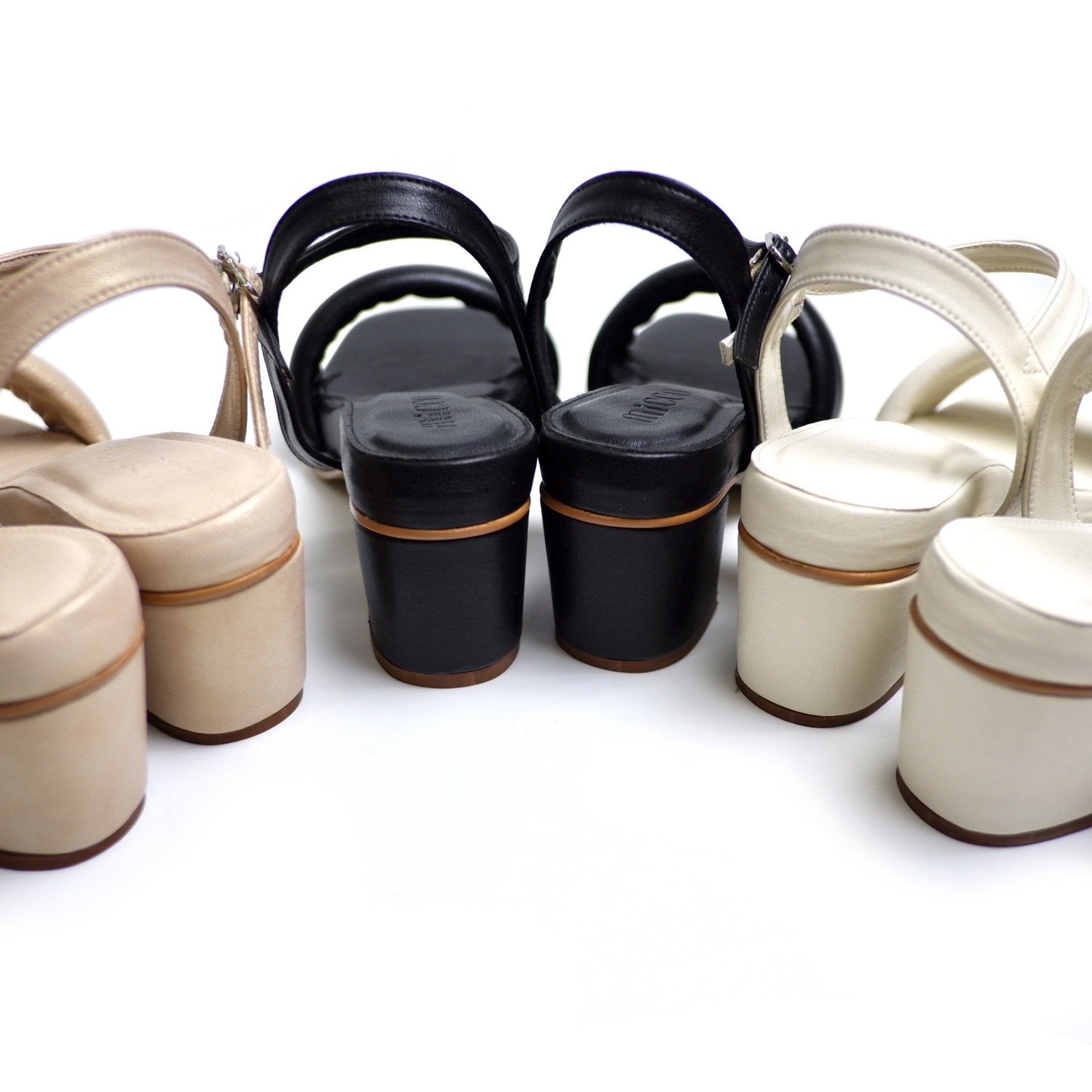 MICCO Slingback Heels Sandals Model Bubble