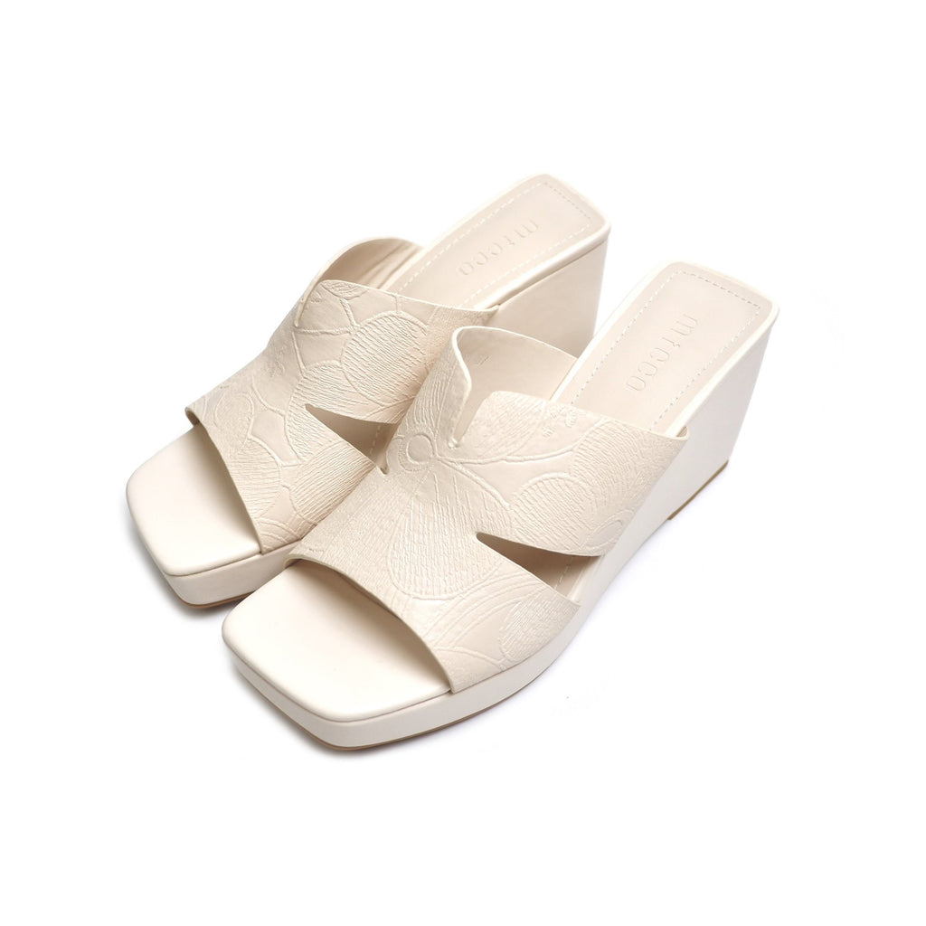 MICCO Flowerprint Wedge Sandals Model 398-11