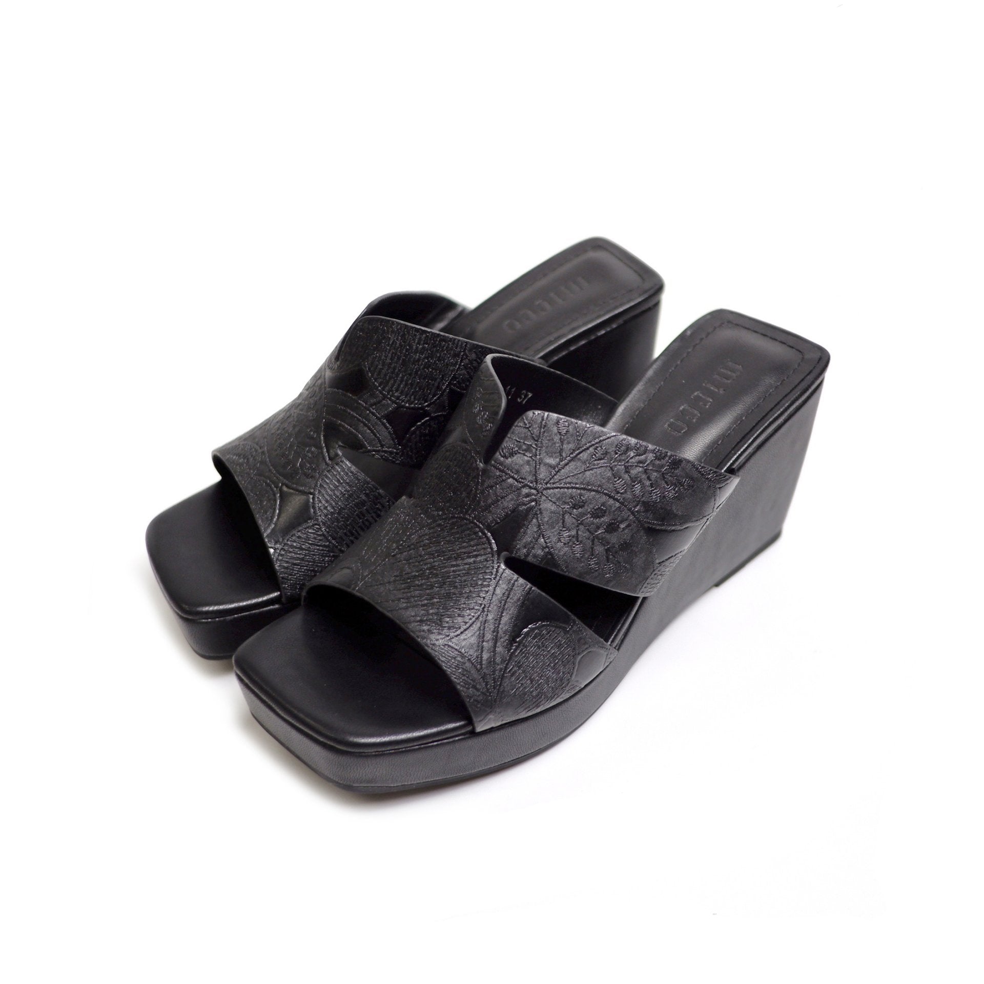 MICCO Flowerprint Wedge Sandals Model 398-11