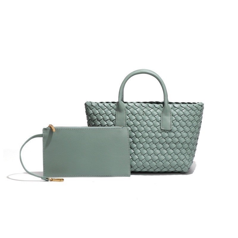 PU Woven Leather Handbags Model B1736-1