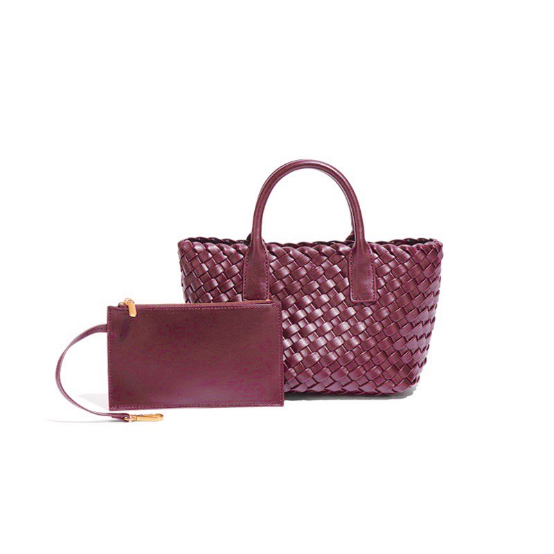 PU Woven Leather Handbags Model B1736-1