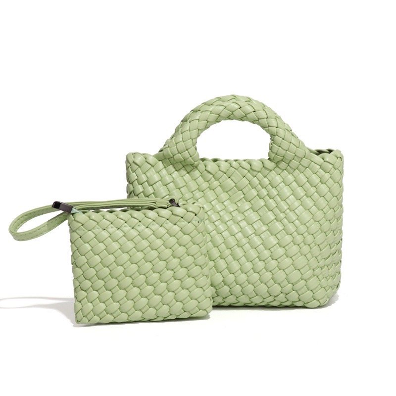 PU woven leather shopping bag Model B1671