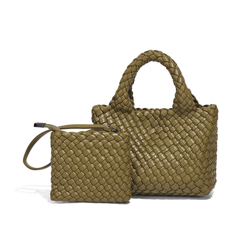 PU woven leather shopping bag Model B1671