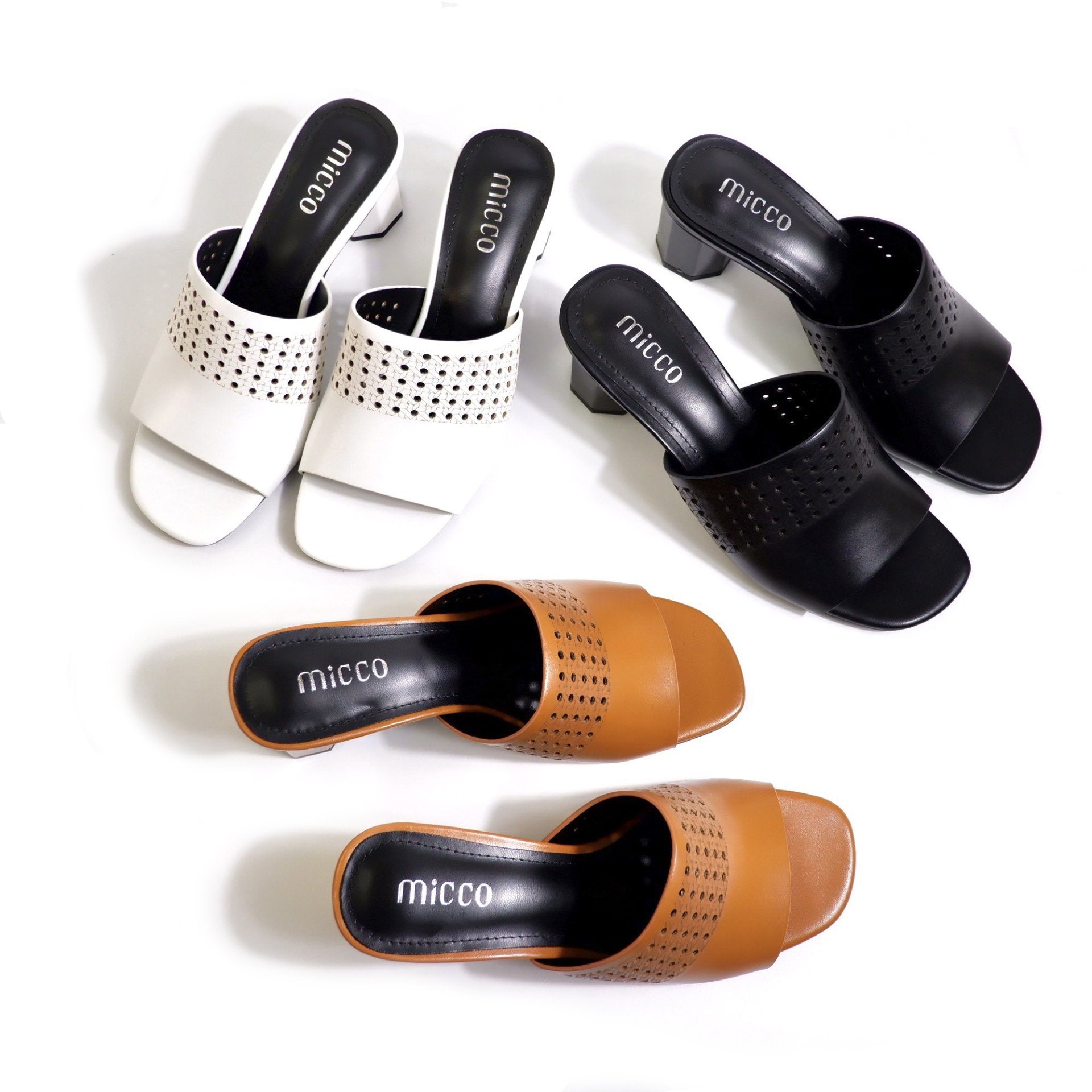 MICCO Genuine Leather Heeled Sandals Model 4689-10