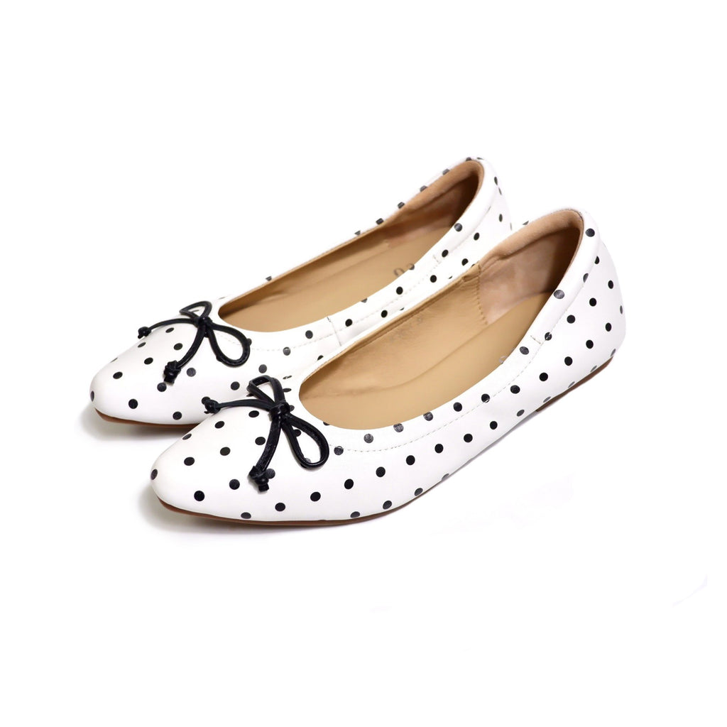 MICCO Polka Dot Lambskin Flats A730-1