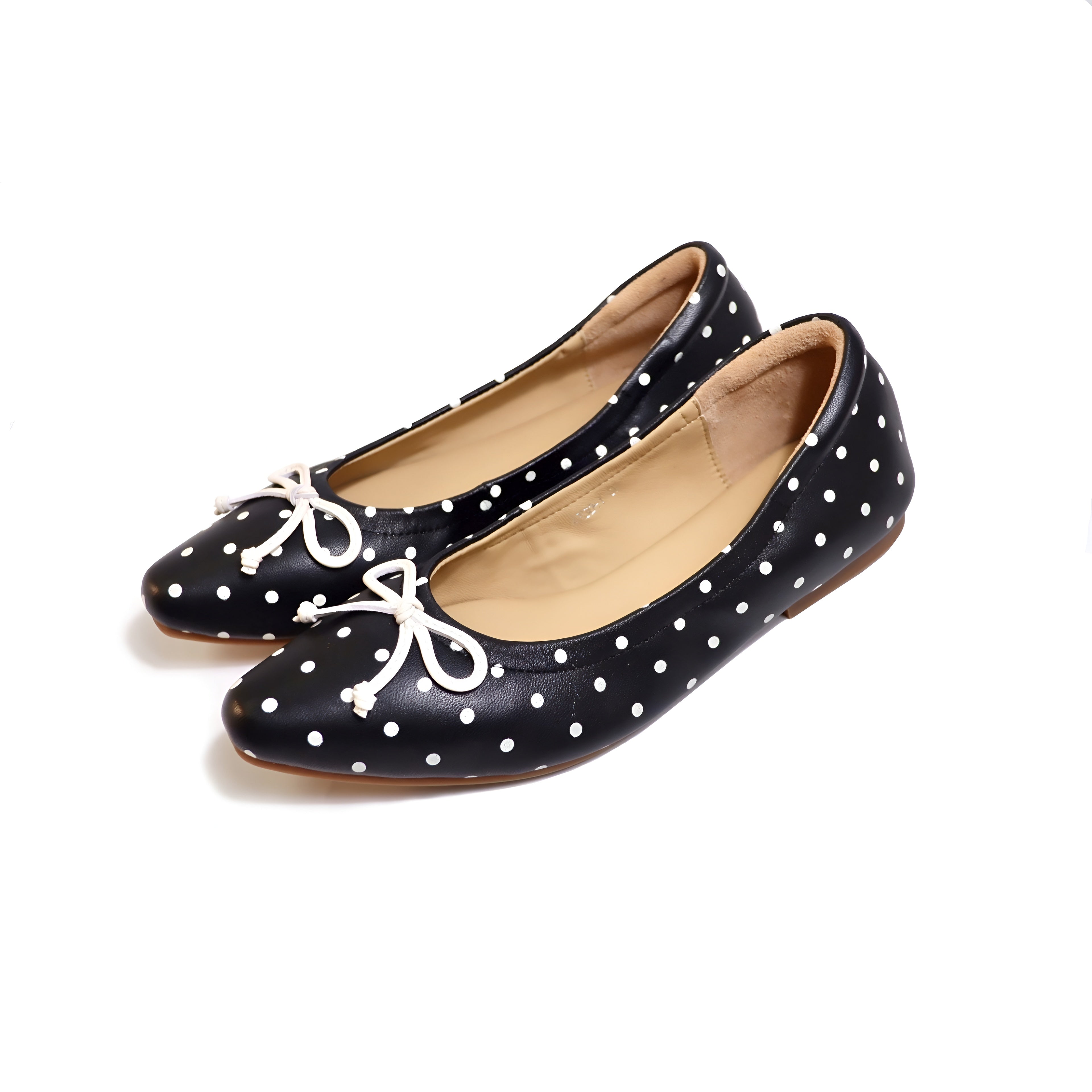 MICCO Polka Dot Lambskin Flats A730-1