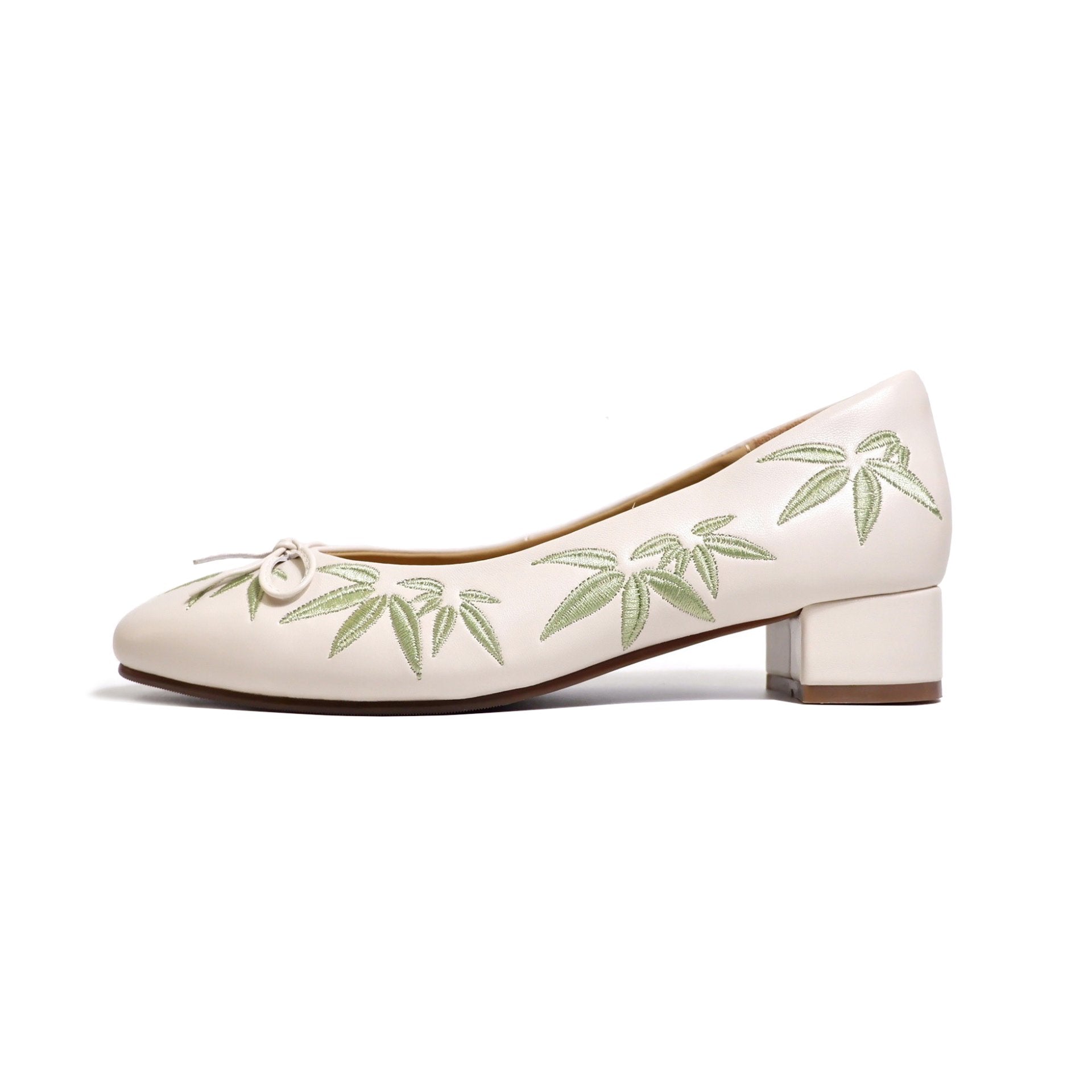 MICCO Leaf Pattern Lambskin Flats 2604-5