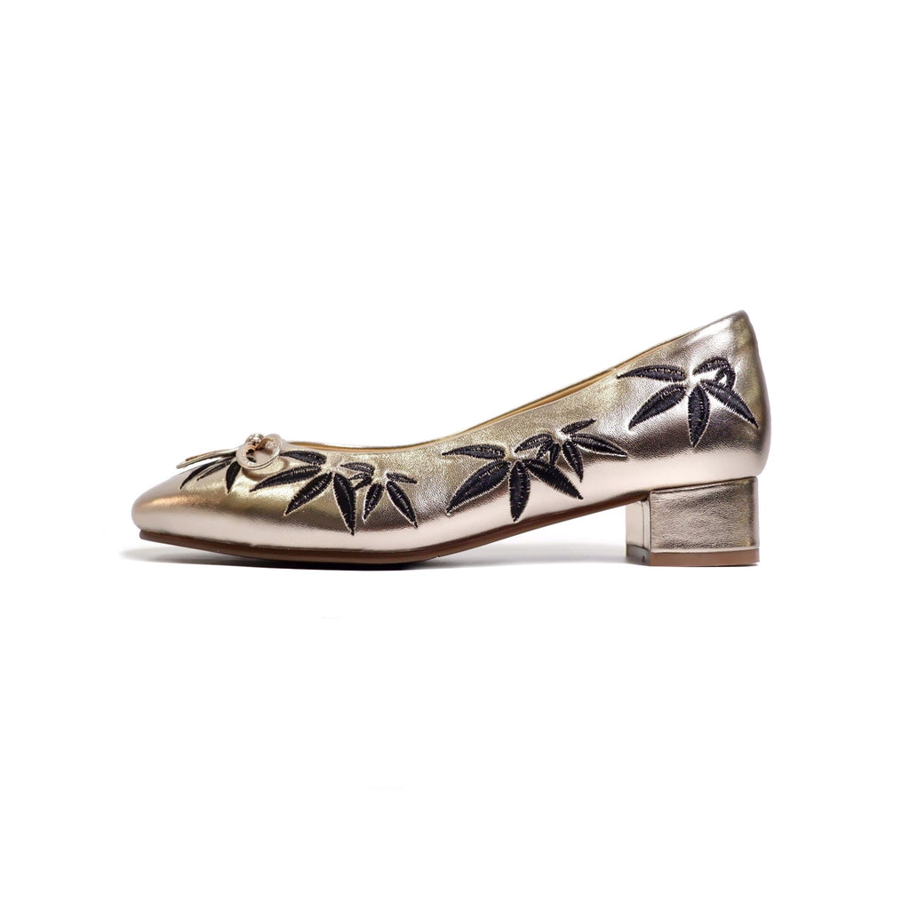 MICCO Leaf Pattern Lambskin Flats 2604-5