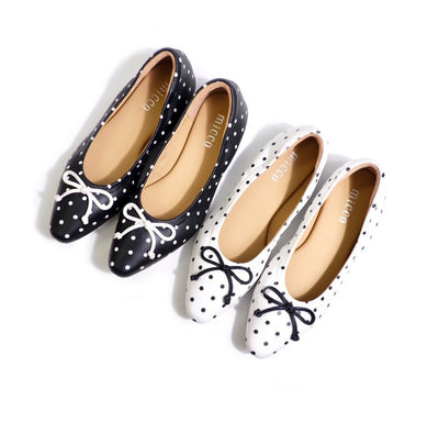 MICCO Polka Dot Lambskin Flats A730-1