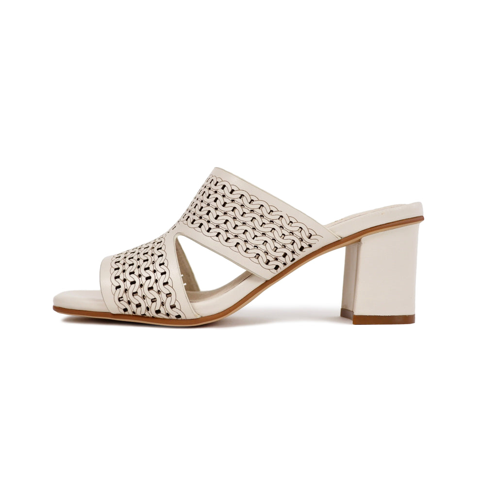 MICCO Laser-Cut Block Heel Sandals 17124C-508