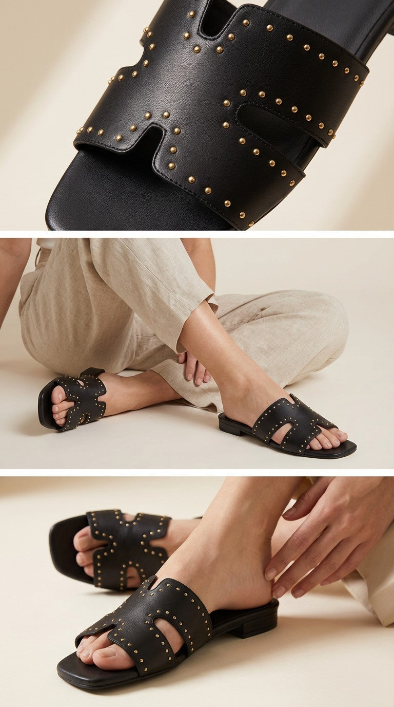 MICCO Studded Slide Sandals 2560A-9
