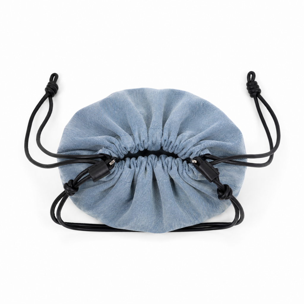MICCO Denim Drawstring Shoulder Bag 3332-1