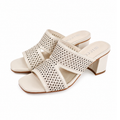MICCO Laser-Cut Block Heel Sandals 17124C-508