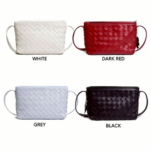 Woven Real Leather Handbag Model 3892