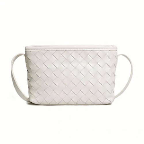 Woven Real Leather Handbag Model 3892