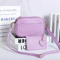Small Woven Bag With Long Strap Model 5236