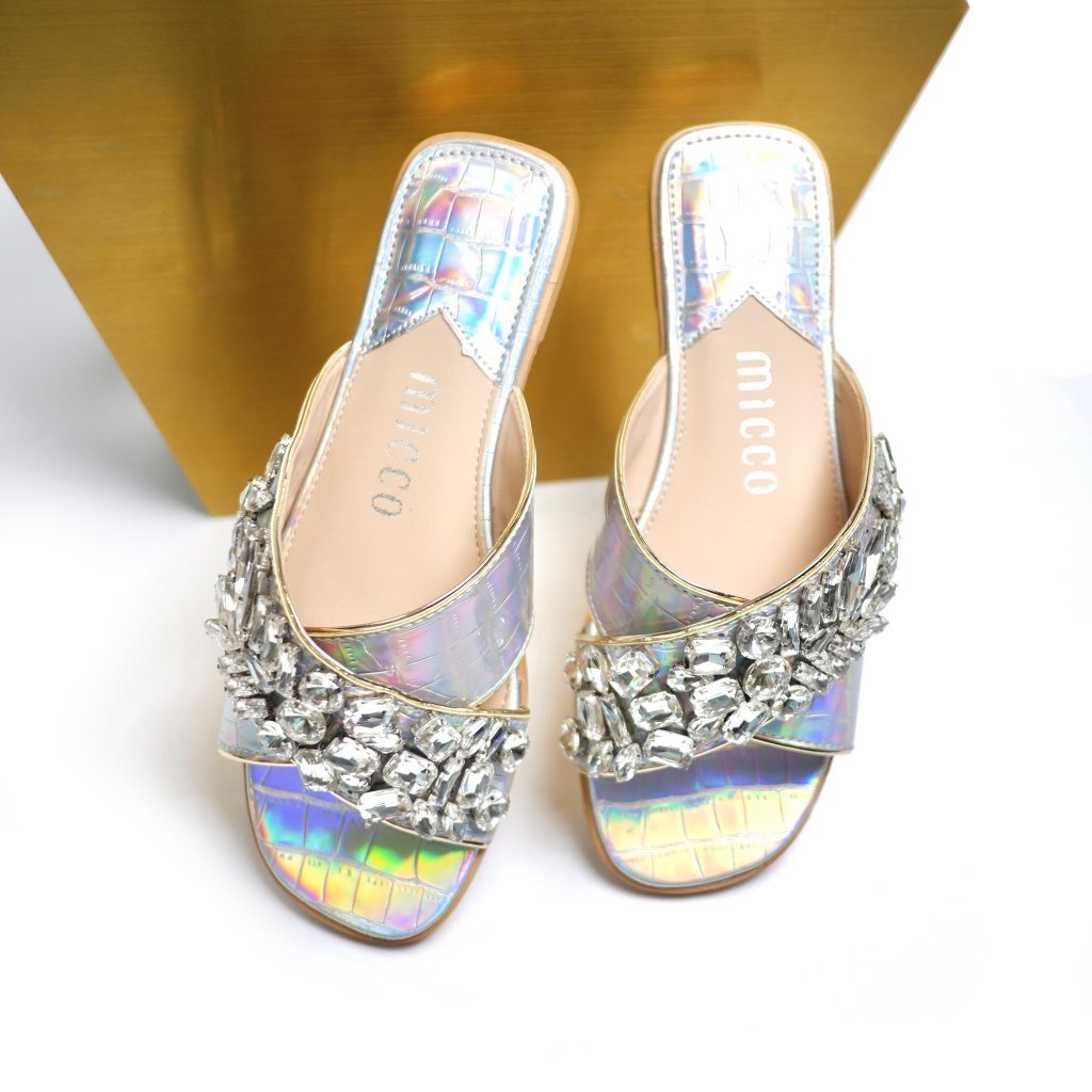 MICCO Cystals Slide Sandals Model 6088-2 