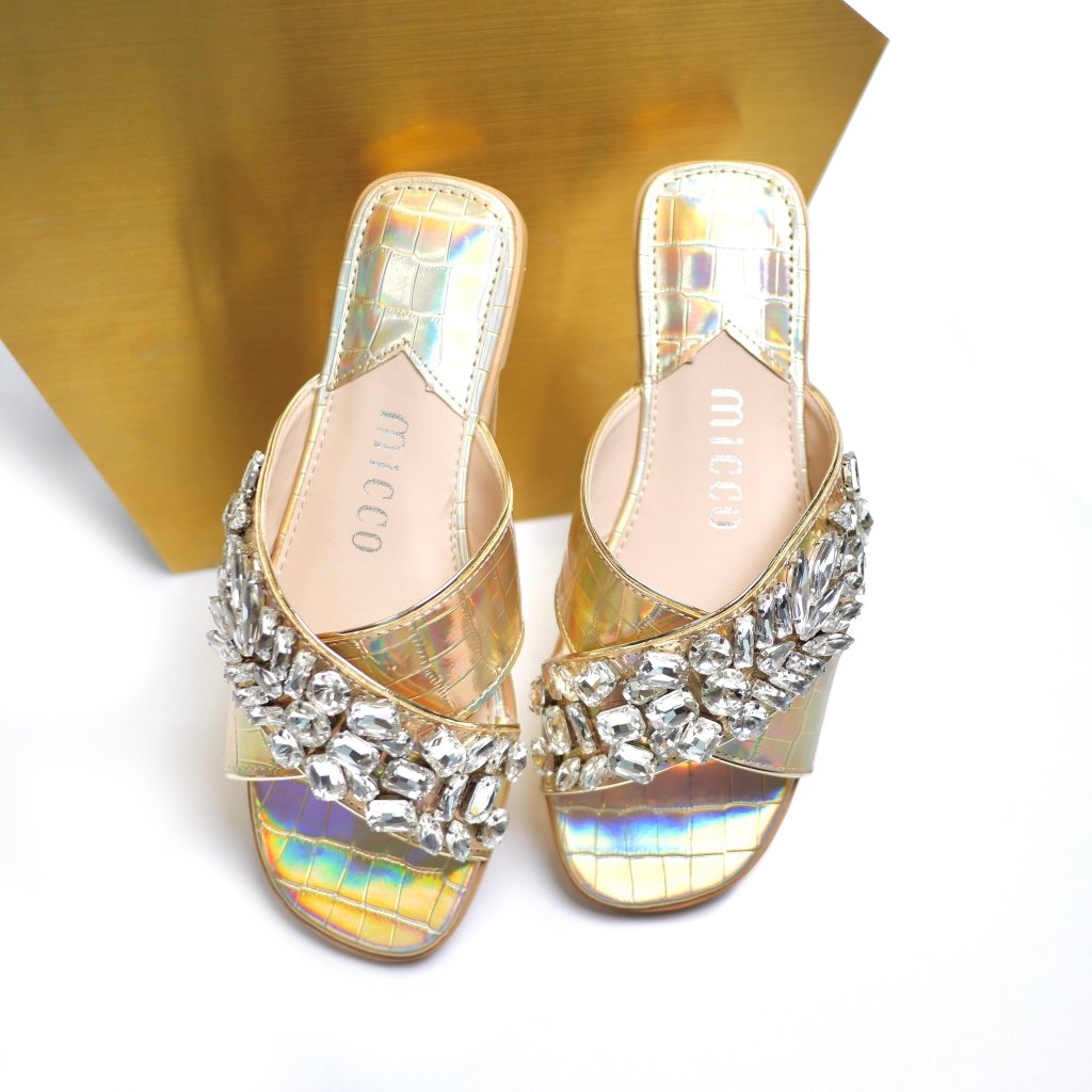 MICCO Cystals Slide Sandals Model 6088-2 